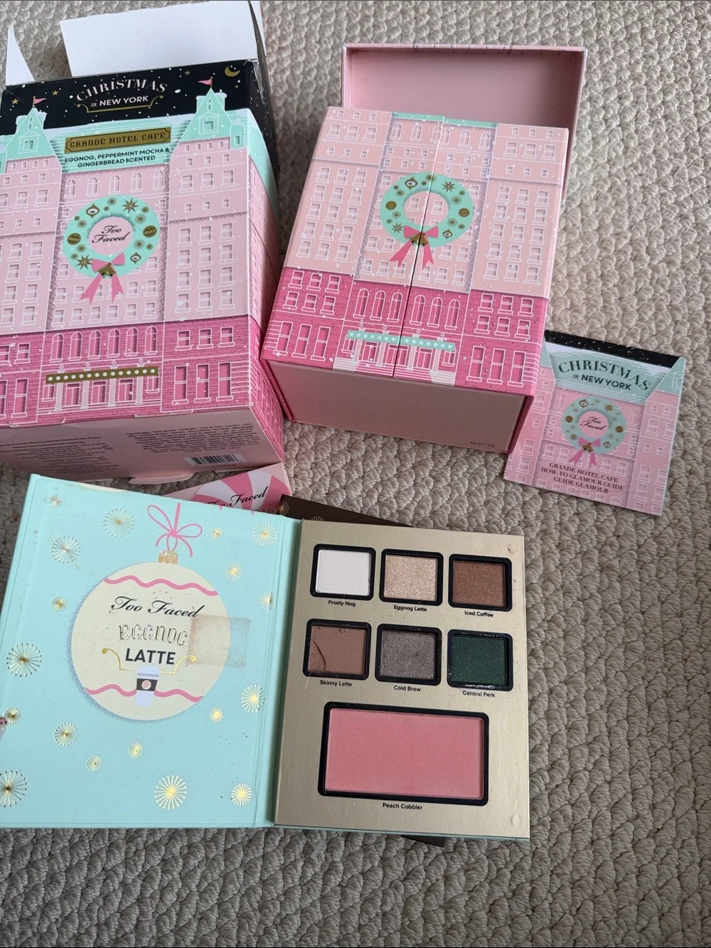 Too faced Christmas in New York grande hotel cafe palette holiday rare